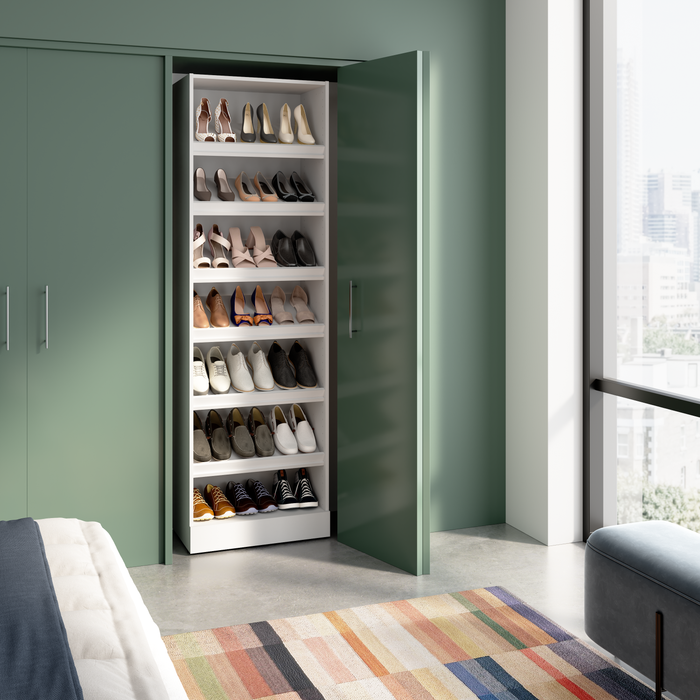 Système de garde-robe modulaire Florence de Bestar de 25 po avec tablette pour chaussures - blanc