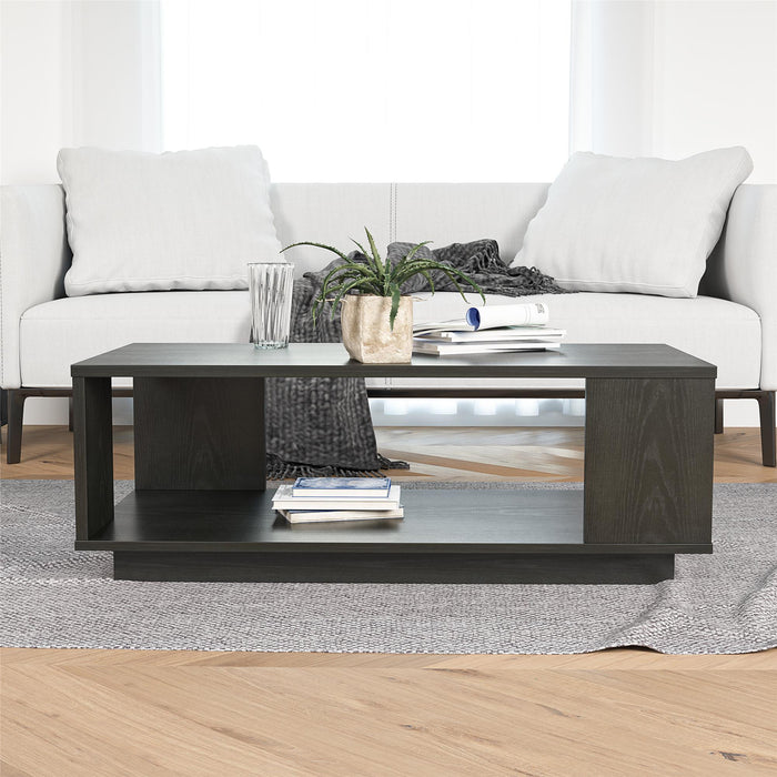 Table à café rectangulaire contemporaine Knowle d’Ameriwood Home - chêne noir