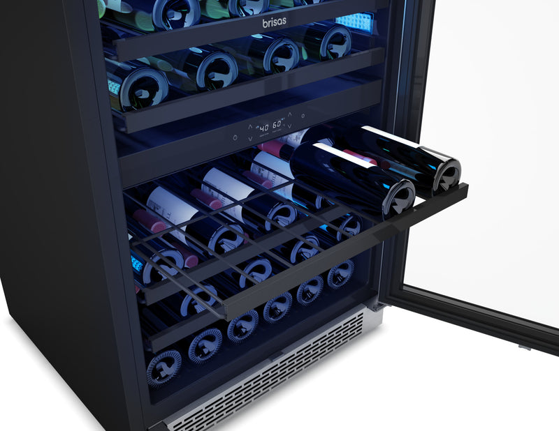 Refroidisseur à vin Brisas par Zephyr de 24 po - acier inoxydable - BWN24C02AG
