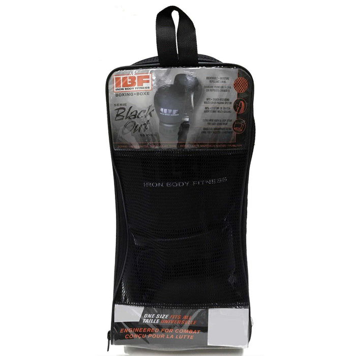 Gants de boxe de série Blackout Iron Body Fitness IBF - 14 oz