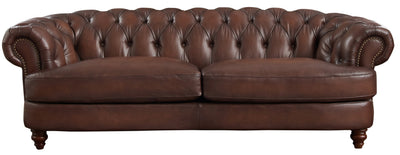 Hydeline Brixton Leather Sofa - Brown|Sofa Brixton de Hydeline en cuir - brun