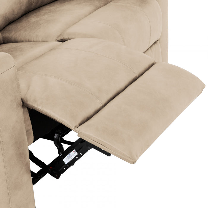 Causeuse inclinable manuelle Denton de 57 po en similicuir - Taupe