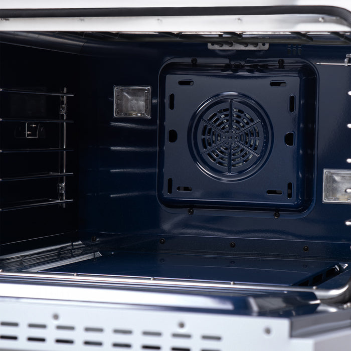 Cuisiniere a double combustible Capriasca 48 po, blanche, 6.58 pi³ – FFSGS6387-48WHT