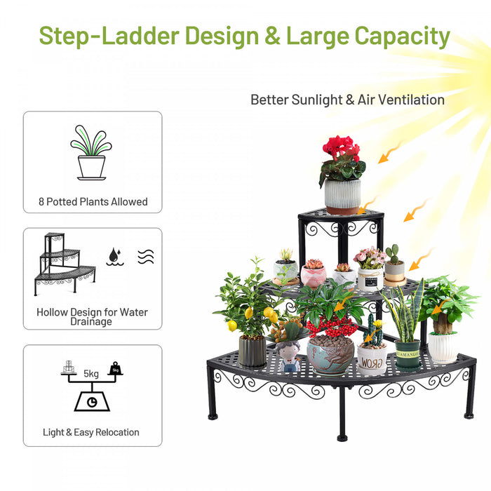 Etagere Eventail A Plantes – 3 Plateaux
