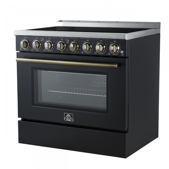 Cuisiniere electrique Paolo 36 pouces, noire, 5,44 pi³ - FFSEL6011-36BLK