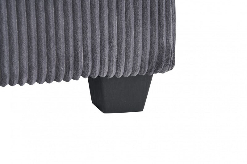 Liam Canape d'interieur moderne en velours cotele 46,9\" avec 2 coussins moelleux, Gris