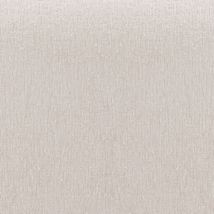 Fauteuil moderne en metal et chenille Lia, creme - Lot de 2