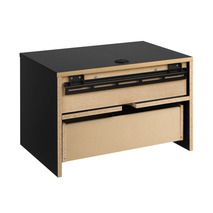 Table De Nuit Flottante A 1 Tiroir – Noir
