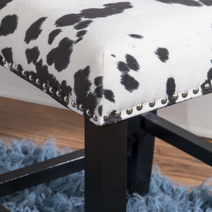 Tabouret Corey Udder Madness de hauteur comptoir en tissu - noir