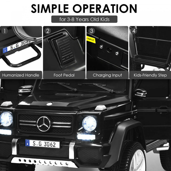 12v Autorise Mercedes-benz Enfants Roulent Sur La Voiture Rc Vehicules Motorises W / Coffre Noir
