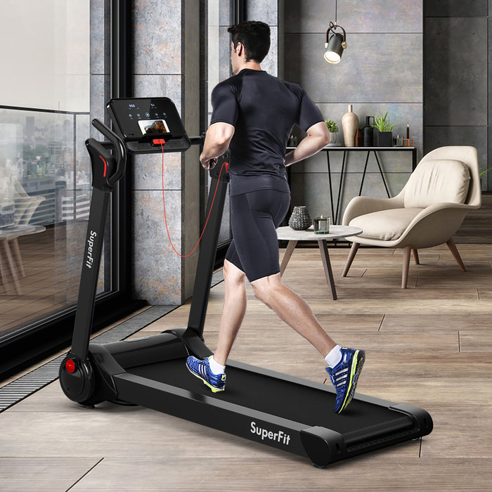 Tapis De Course Pliable 2,25cv Superfit Avec Haut-parleur Bluetooth