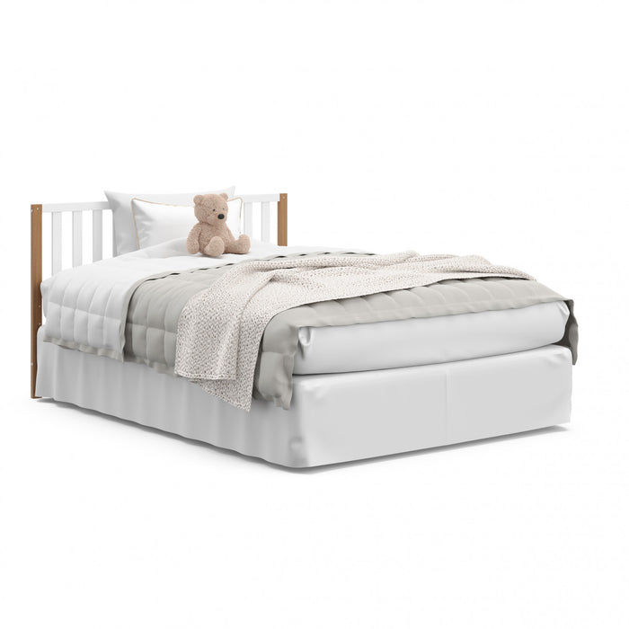 Storkcraft Modern Pacific Lit de bebe convertible 4-en-1 - Blanc avec vintage bois clair