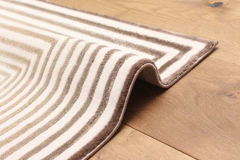 Tapis Contemporain/Moderne Ramona 5'0\" x 8'0\" en Brun clair