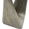 Cade 26.80" Twisted Square MGO Accent Table, Unique Natural Wood Grain Indoor Side Table, Grey | Table d'appoint carree torsadee Cade 26,80 pouces MGO, table laterale interieure a grain de bois naturel unique, gris