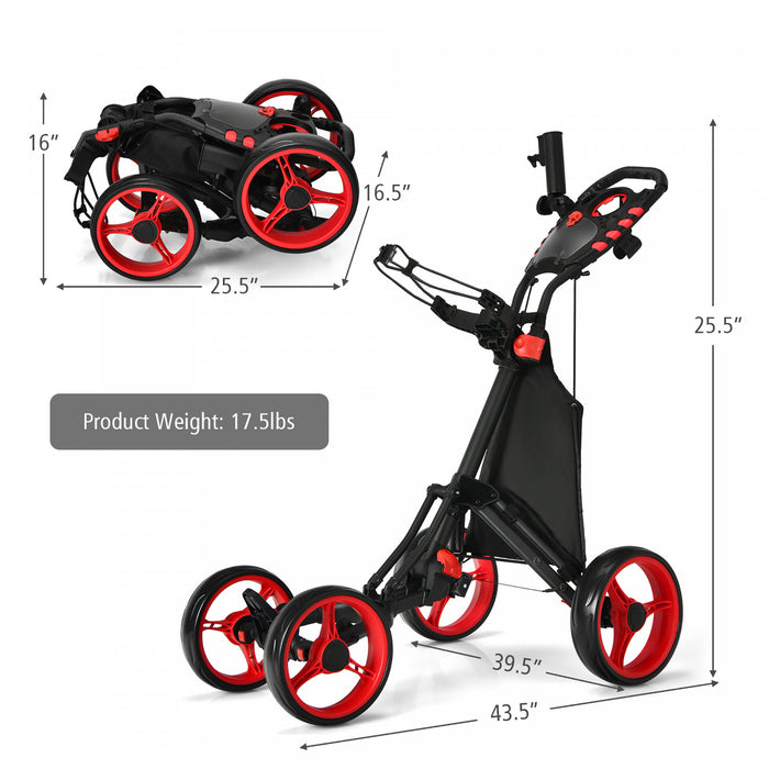 Chariot De Golf 4 Roues Goplus