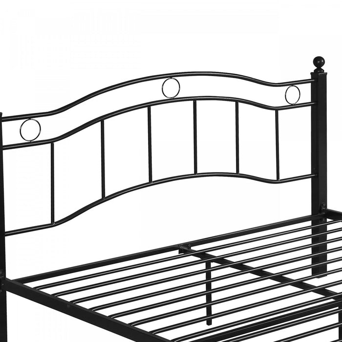 Jackson Cadre De Lit En Metal Avec Rangement Sous Le Lit, Noir
