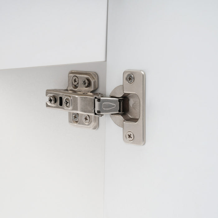 Ethan Meuble-lavabo de 18,6\" avec vasque et etagere reglable, Blanc