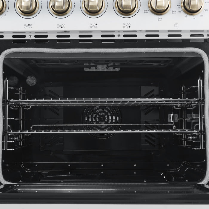Cuisiniere electrique Paolo 48 pouces, blanche, 6,7 pi³ - FFSEL6011-48WHT