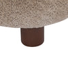 Nube Modern Boucle Accent Chair with Curved Backrest and Four-Leg Design, Light Brown, Walnut | Nube Fauteuil d'Appoint Moderne en Bouclette a Dossier Courbe et Quatre Pieds, Brun Clair, Noyer