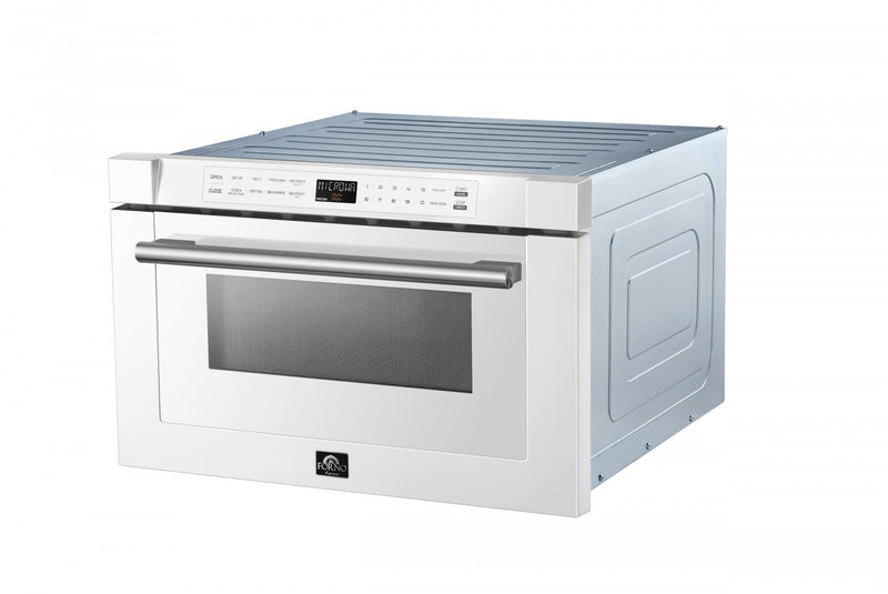 Tiroir-four a micro-ondes Espresso Capoliveri 24 po en blanc, 1,2 pi³ - FMWDR3000-24WHT