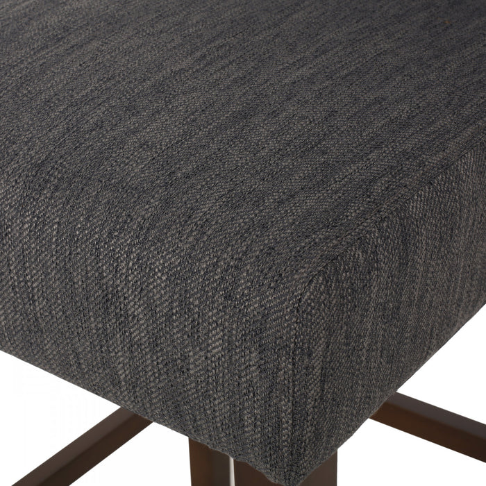 Ensemble De 2 Tabourets De Bar Bruce De 30,5 Po – Hauteur Comptoir – Pattes En Metal Et Tissu Rembourre, Gris Charbon