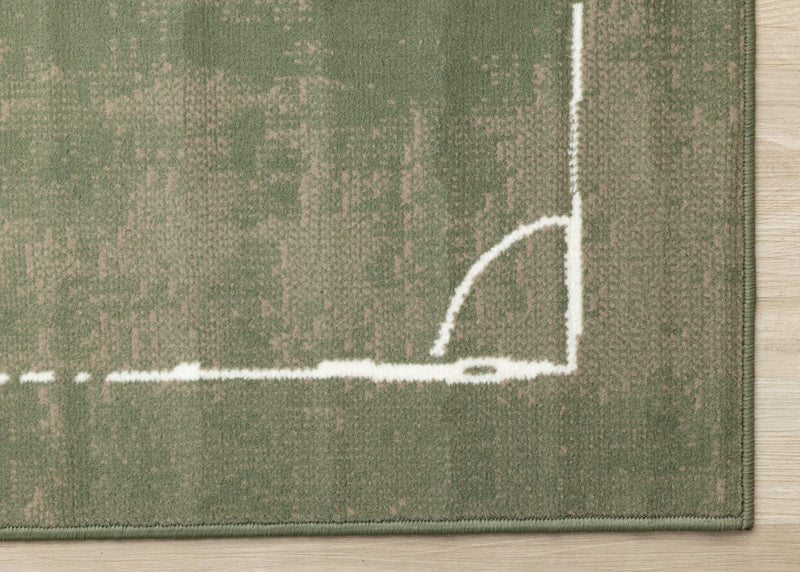 Carpette Forte à motif de terrain de soccer pour enfants - 3 pi 11 po x 5 pi 7 po