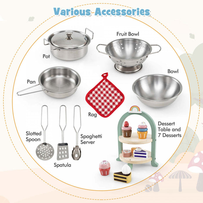 Cuisine De Boue Costway Avec Table De Pique-nique Pour Enfants
