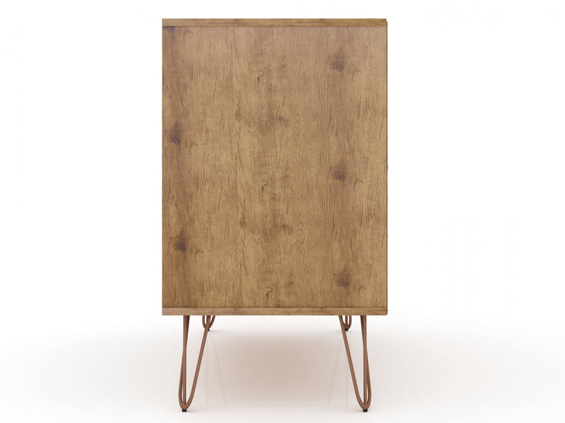 Commode Rockefeller Mid-Century Modern 89 cm en rose (3 tiroirs) – Lot de 2
