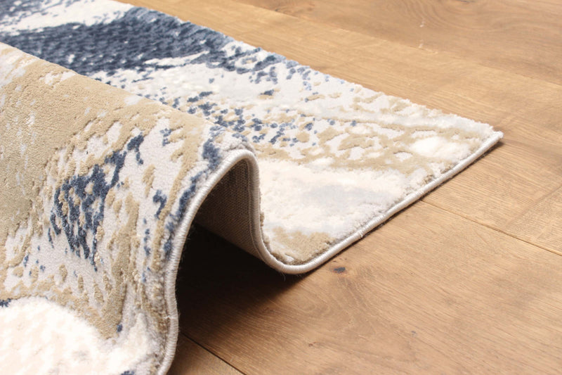 Tapis Contemporain/Moderne Bloom 8'0\" x 10'0\" en Bleu