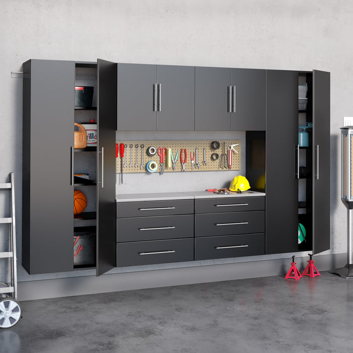 Hangups Armoire De Rangement De Garage 120 Pouces, Ensemble I De 6 Pieces – Noir