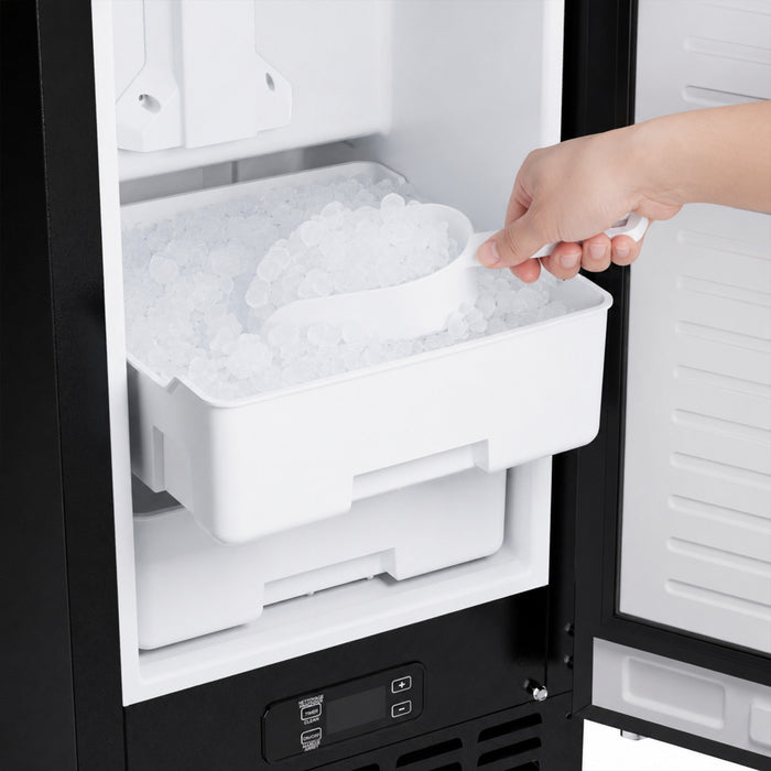 Cristallo Machine a glacons de 15 pouces autonome/sous le comptoir, 66,1 lb, noir - FIMBI7307-15BLK