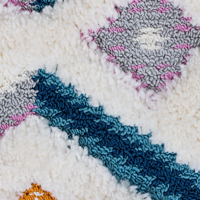 Carpette à poil long Lola à motif de chevron - 2 pi 7 po x 8 pi