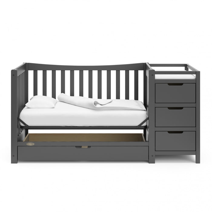 Graco Remi Lit de bebe convertible 4-en-1 avec table a langer - Gris