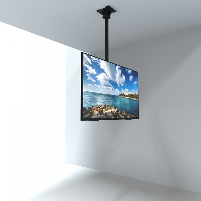 Support mural de plafond reglable en hauteur Kanto CM600 pour televiseurs de 40 a 80 pouces, noir