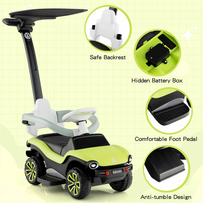Costway 3-en-1 Licence Volkswagen Kids Ride Sur Voiture Coulissante De Poussee W / Musique Et Lumiere