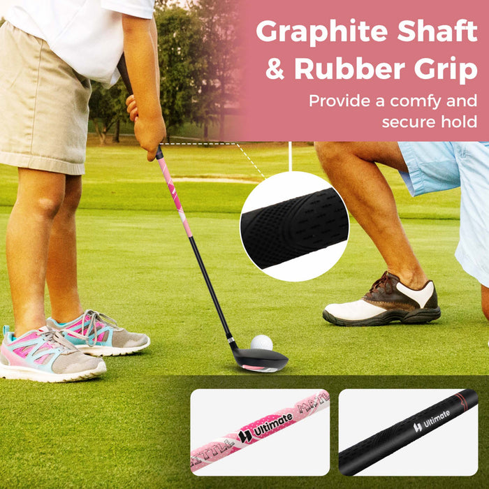 Ultimate Kids Golf Practice Set Junior Complete Golf Club Set Pour Enfants Ages De 5 A 7 Ans