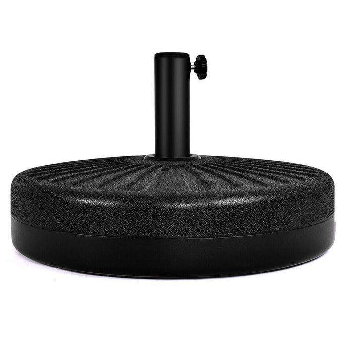 Costway Pied de parasol rond 20'' 23L rempli d'eau pour mobilier de patio auto-remplissage