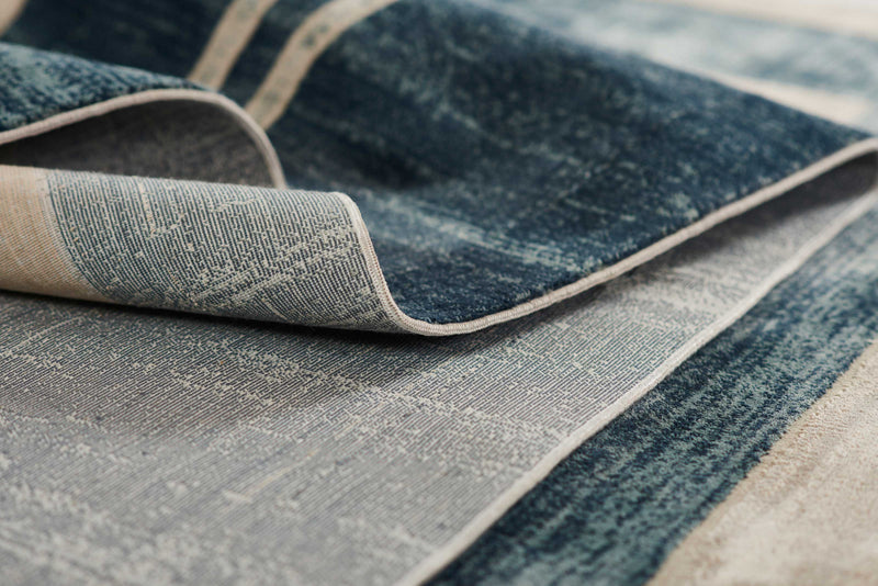 Tapis Contemporain Sorelle 8'11\" x 12'6\" en Bleu