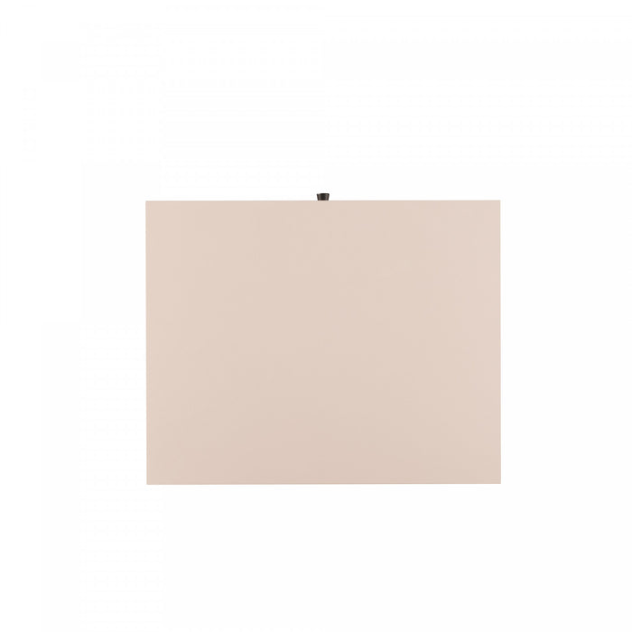 Table de nuit moderne Amara 20\" en rose pale et blanc (1 tiroir)