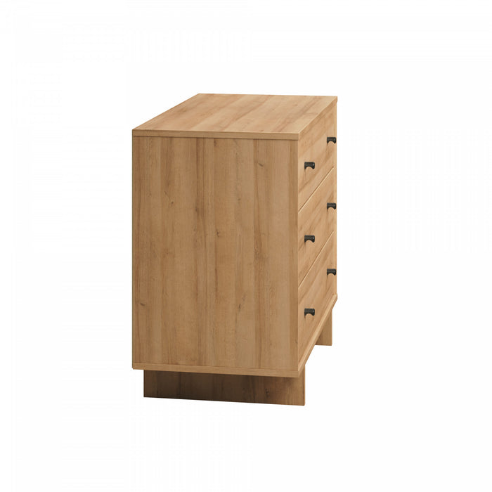 Finnley Table De Nuit A 3 Tiroirs – Chene Naturel