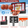 Costway Kids Basketball Hoop Portable Backboard System With Adjustable Height Ball Storage