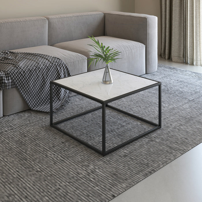 Muse Table Carree avec Plateau en Marbre