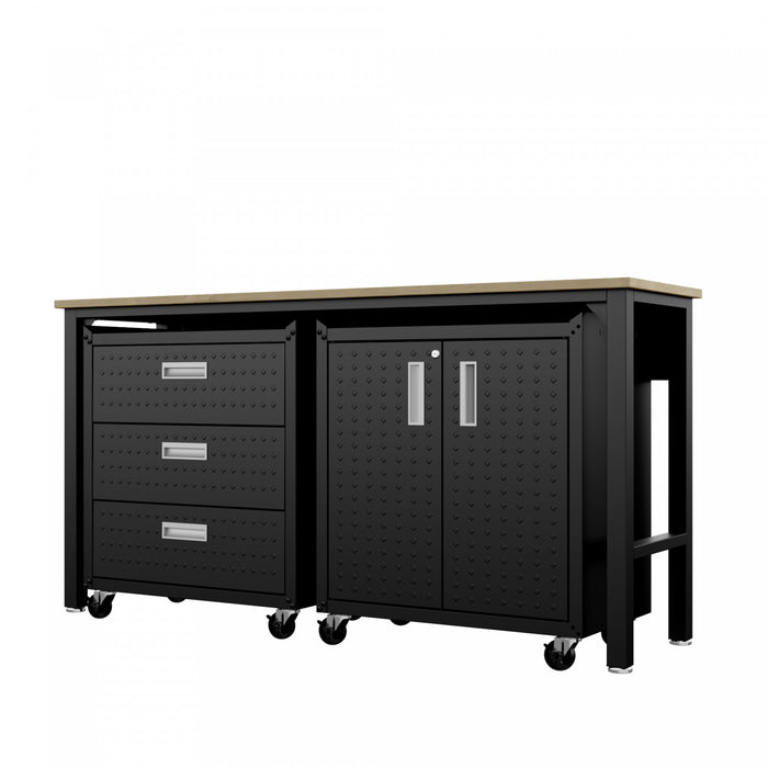 Ensemble de garage moderne Fortress 3 pieces en gris charbon
