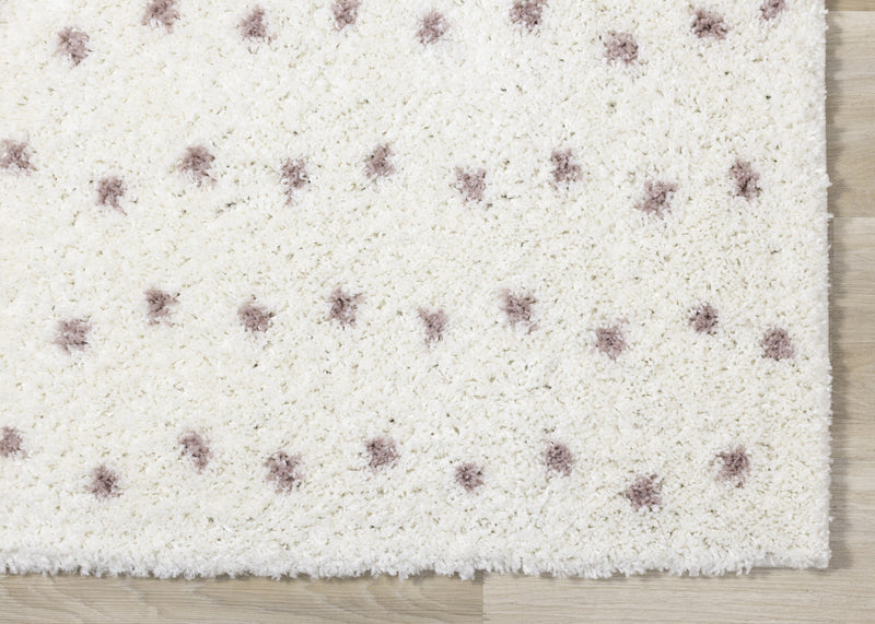 Carpette douce Taylor à motif de pois - 7 pi 10 po x 10 pi 6 po