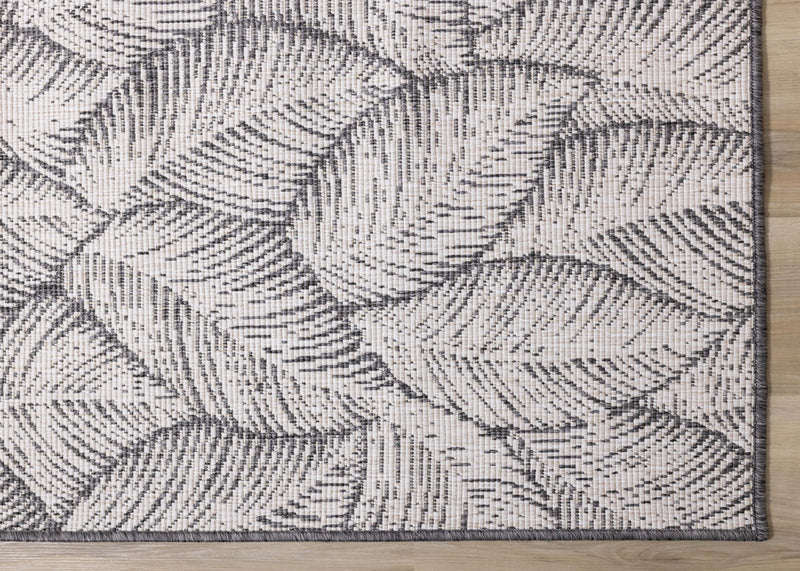 Carpette Brooke à motif de feuilles pour l'extérieur - 7 pi 10 po x 11 pi 2 po