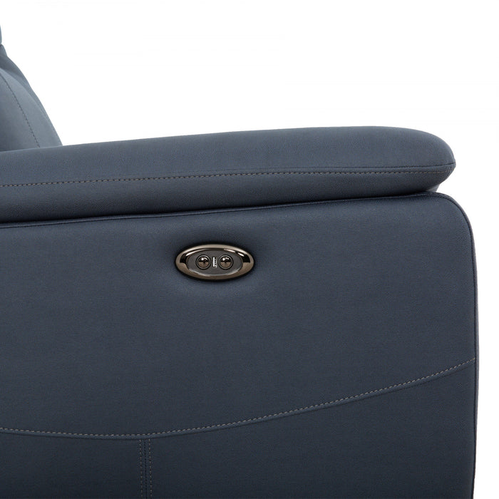 Sofa inclinable electrique Sutton de 81 po rembourre - Bleu