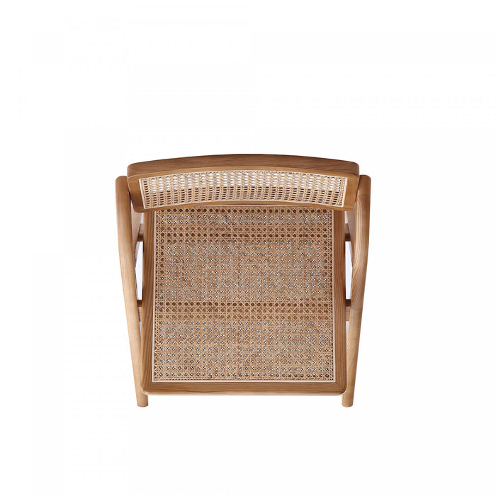 Chaise pliante en bois style industriel chic Lambinet, coloris naturel - Lot de 4