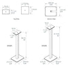 Kanto SP32PL 32" Bookshelf Speaker Swiveling Floor Stands - Pair, Black | Pieds de sol pivotants Kanto SP32PL 32" pour enceintes bibliotheque - paire, noir