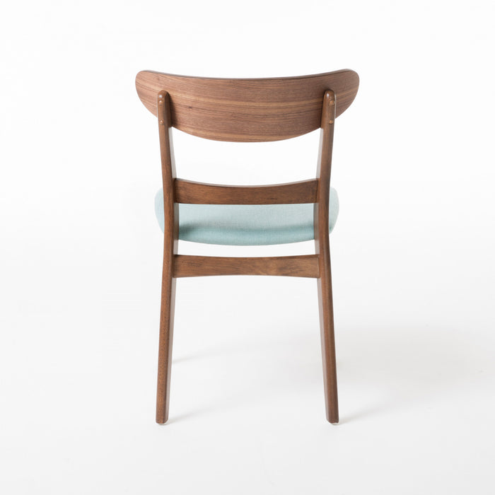 Katte Ensemble De 2 Chaises De Salle A Manger Avec Assise Rembourree Et Structure En Bois De Caoutchouc Massif, Menthe