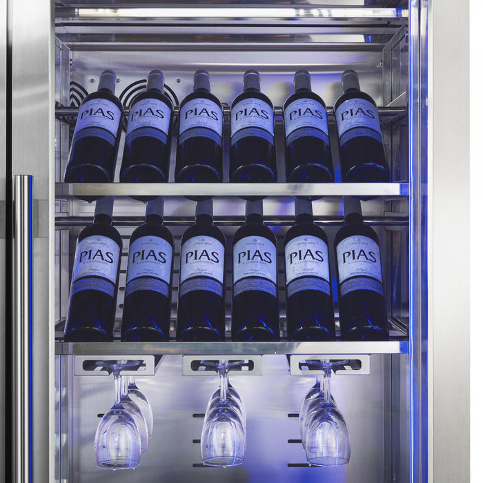 Refroidisseur a vin Abruzzo de48\" double zone,30 pi³, capacite de 130 bouteilles,acier inoxydable-FWCDR6680-48S
